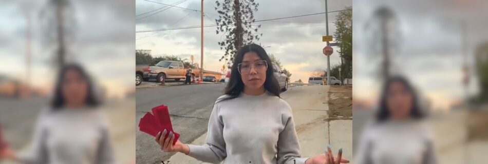 La activista Ken López en uno de sus vídeos de TikTok. (@corpdaddykens)