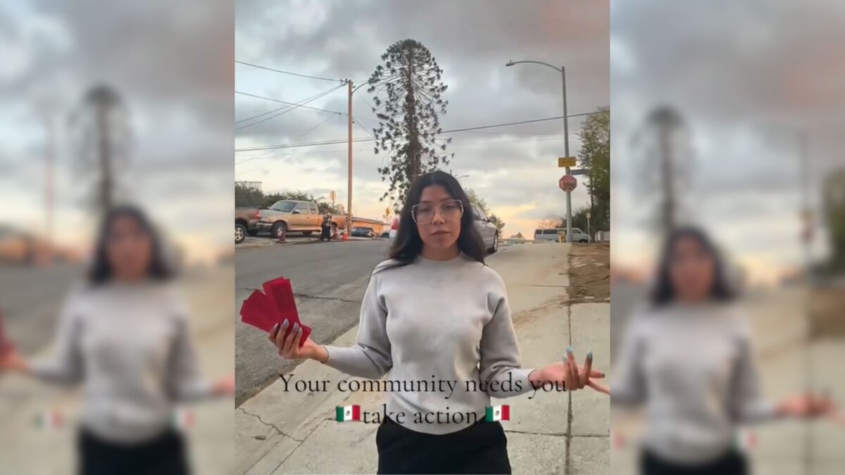 La activista Ken López en uno de sus vídeos de TikTok. (@corpdaddykens)